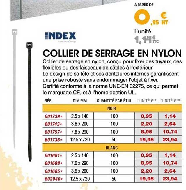 COLLIER DE SERRAGE EN NYLON