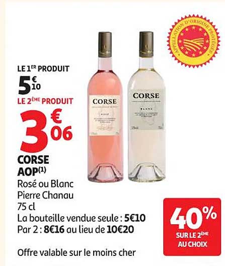 CORSE AOP(1) Rosé ou Blanc Pierre Chandu 75 cl
