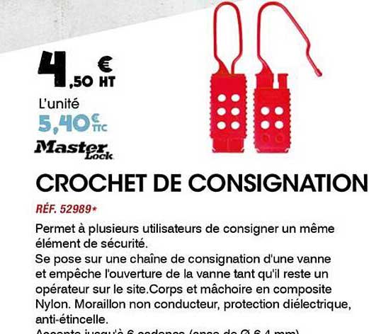 CROCHET DE CONSIGNATION