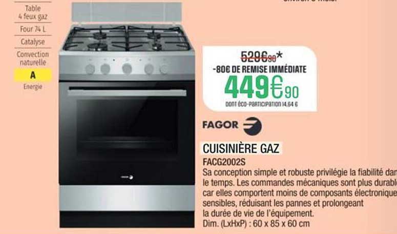 CUISINIÈRE GAZ