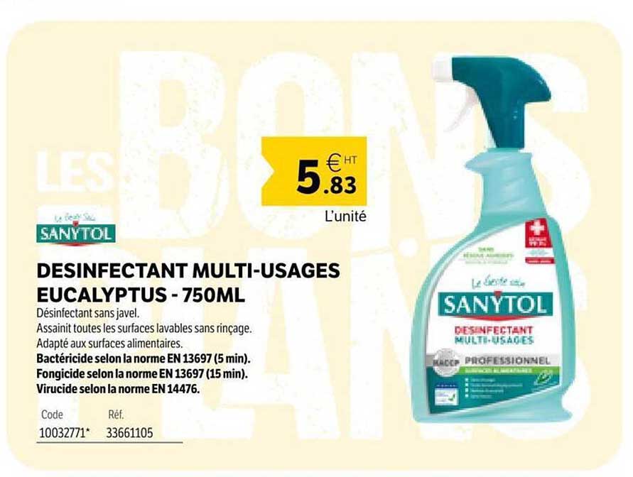 DESINFECTANT MULTI-USAGES EUCALYPTUS - 750ML