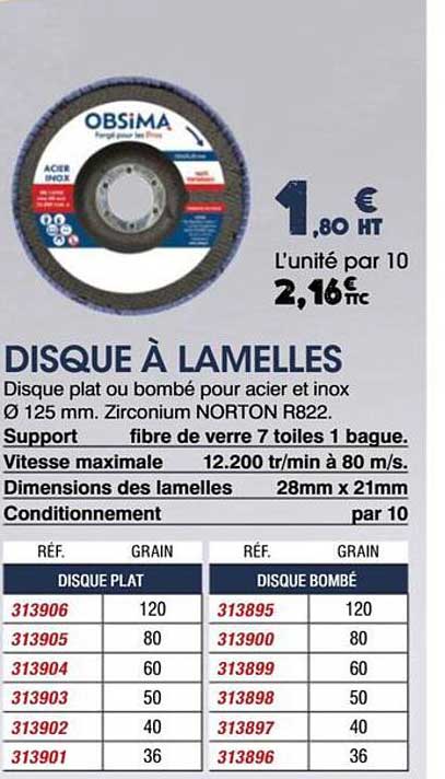 DISQUE À LAMELLES