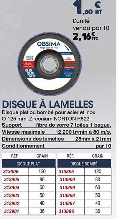 DISQUE À LAMELLES