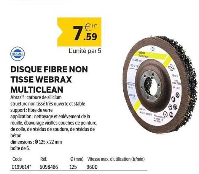 DISQUE FIBRE NON TISSE WEBRAX MULTICLEAN