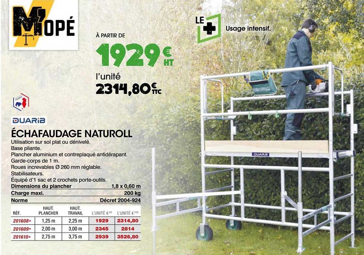 ÉCHAFAUDAGE NATUROLL