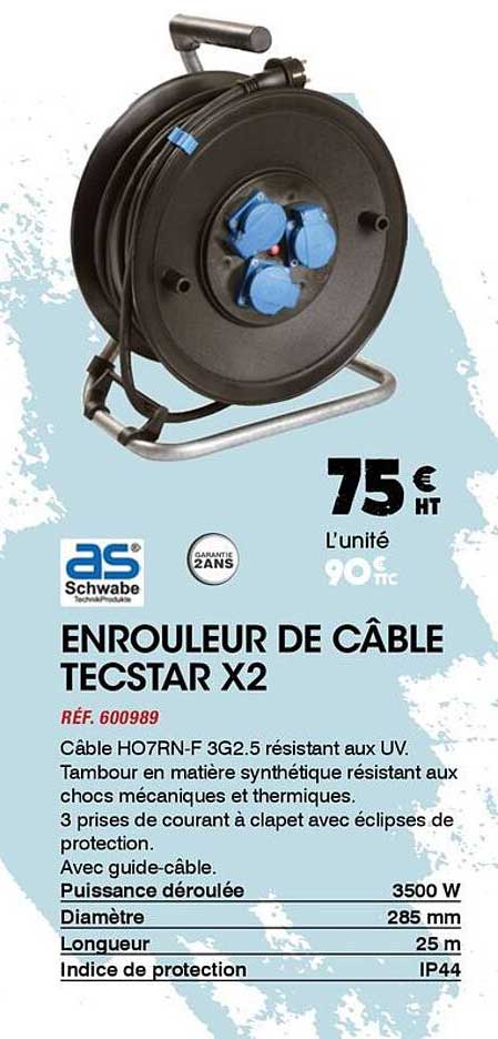 ENROULEUR DE CÂBLE TECSTAR X2