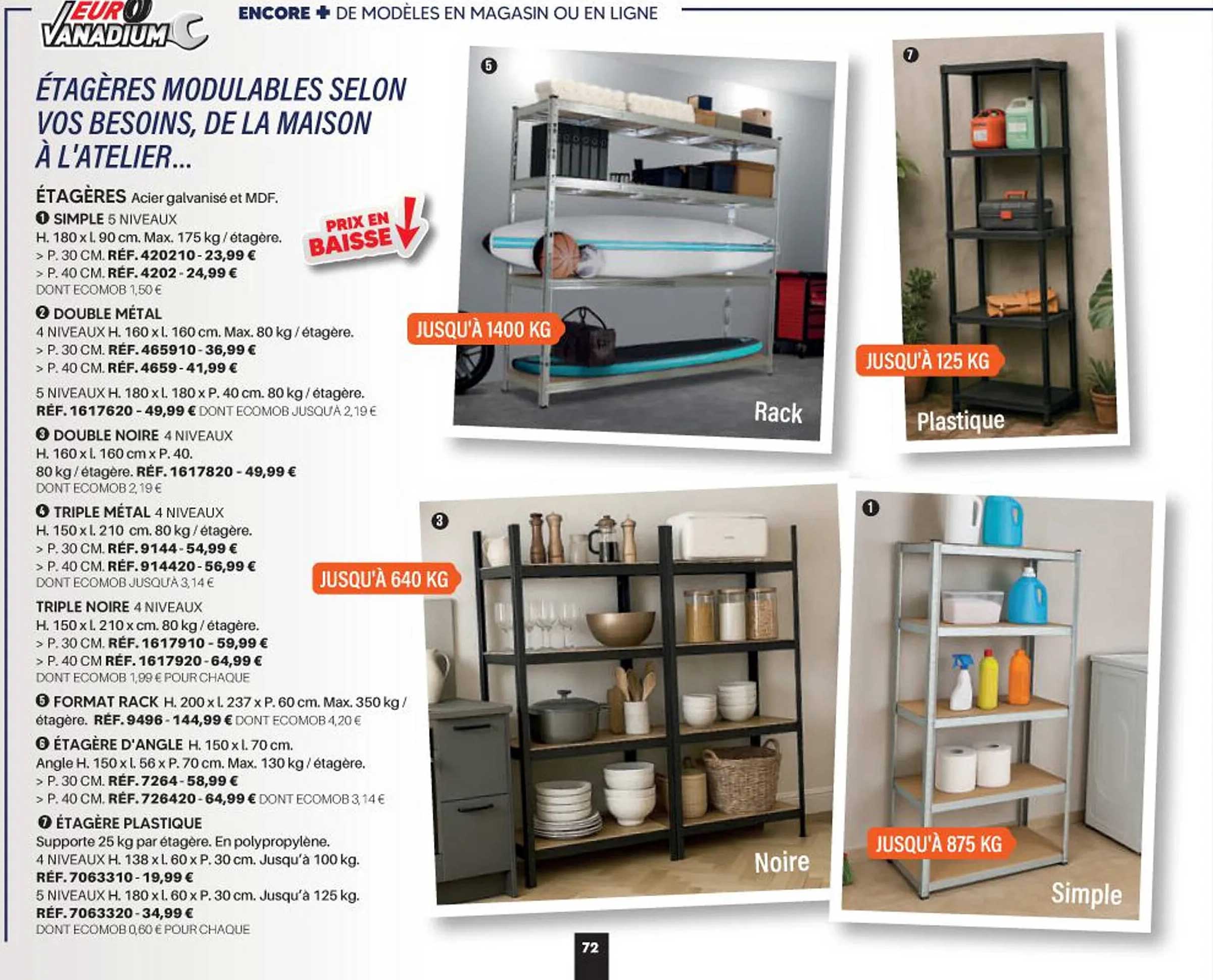 ÉTAGÈRES MODULABLES SELON VOS BESOINS, DE LA MAISON À L'ATELIER...