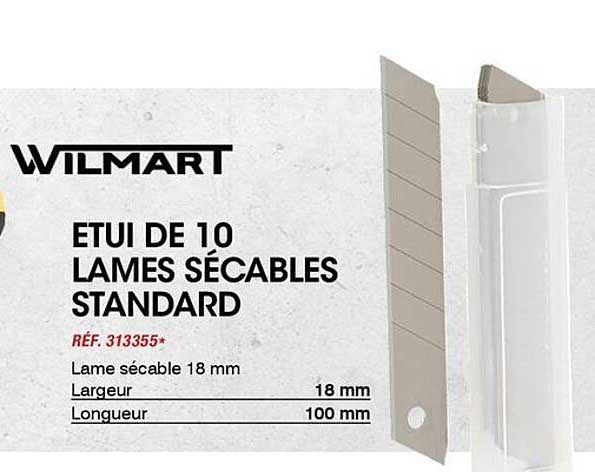 ETUI DE 10 LAMES SÉCABLES STANDARD