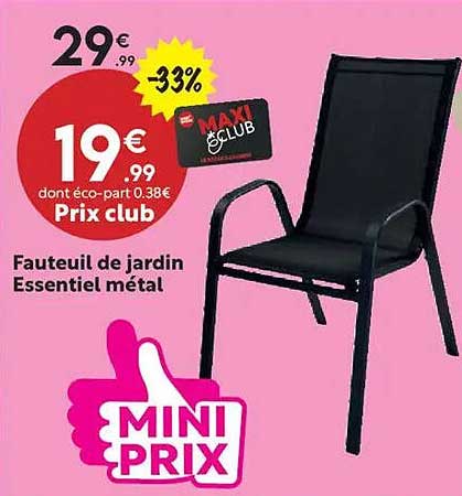 Fauteuil de jardin Essentiel métal