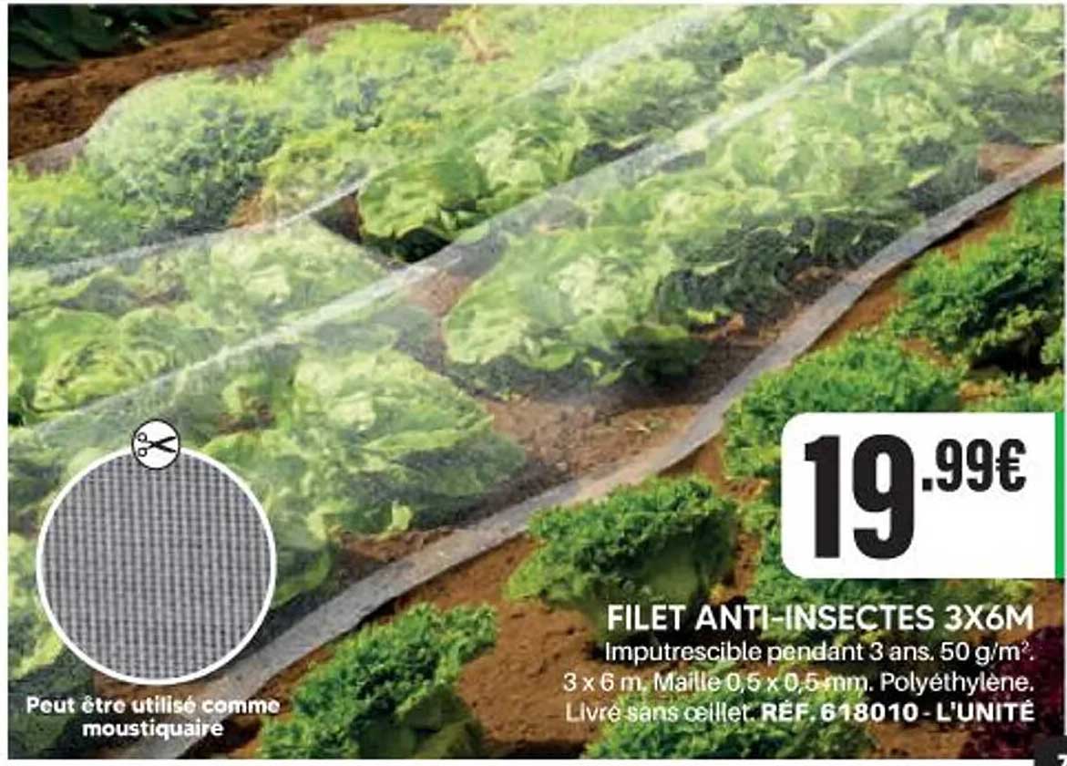 FILET ANTI-INSECTES 3X6M