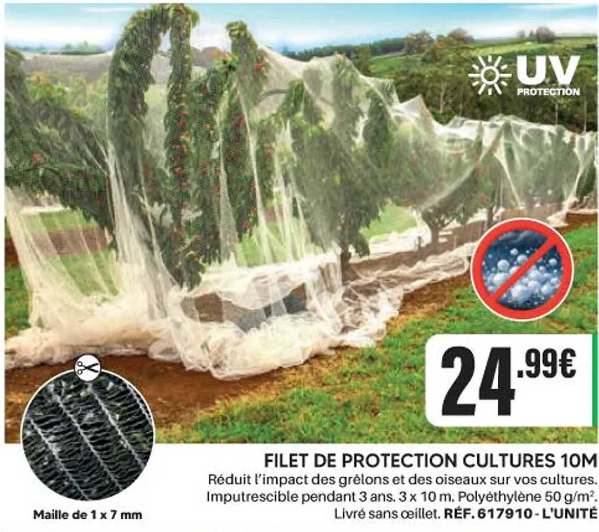 FILET DE PROTECTION CULTURES 10M