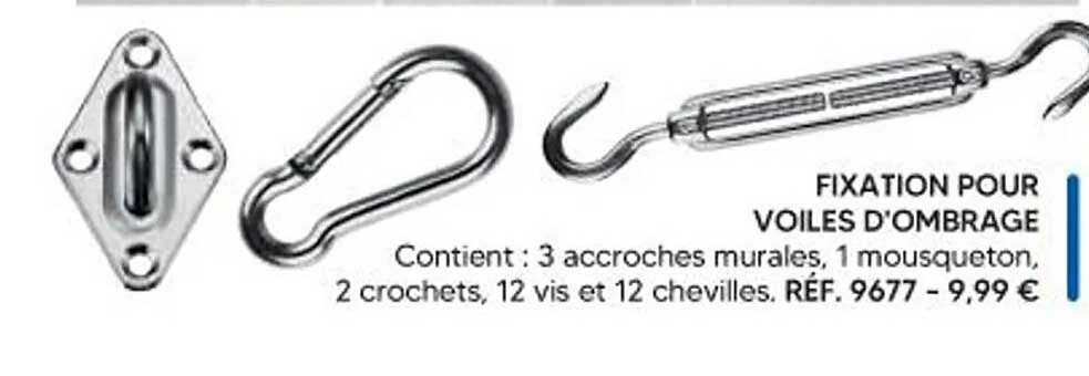 FIXATION POUR VOILES D'OMBRAGE