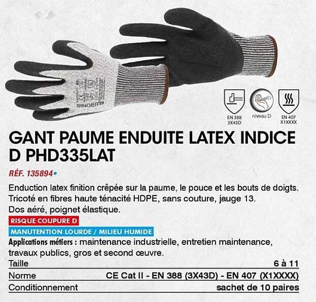 GANT PAUME ENDUITE LATEX INDICE D PHD335LAT