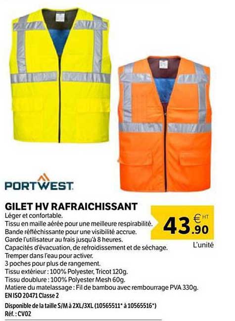 GILET HV RAFRAICHISSANT