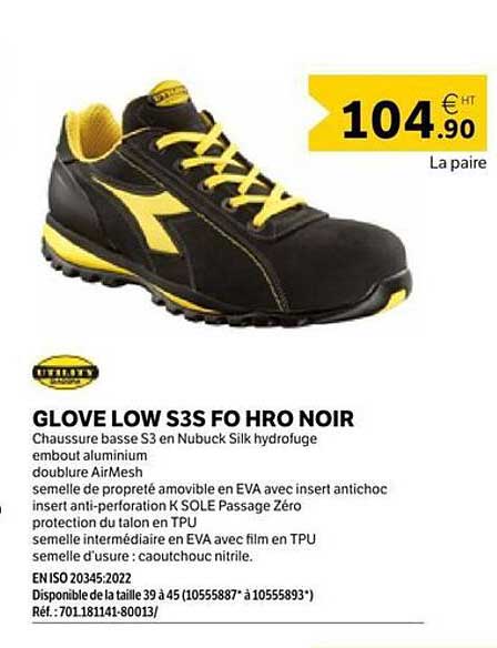 GLOVE LOW S3S FO HRO NOIR