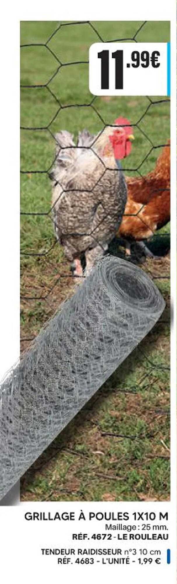 GRILLAGE À POULES 1X10 M