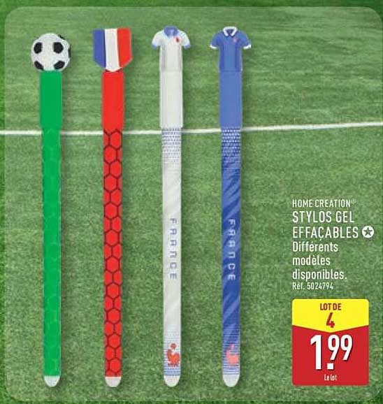 HOME CREATION STYLOS GEL EFFACABLES Différents modèles disponibles. Réf. 5024794