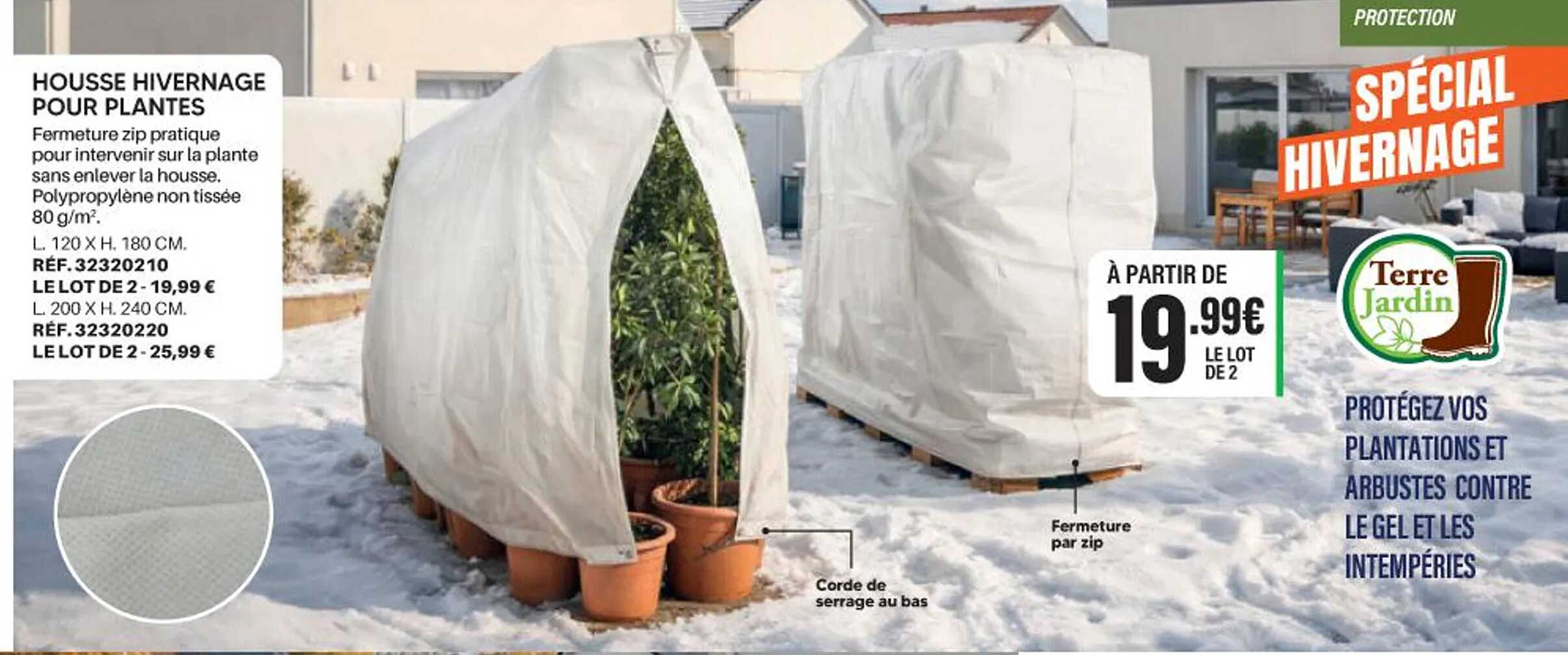 HOUSSE HIVERNAGE POUR PLANTES