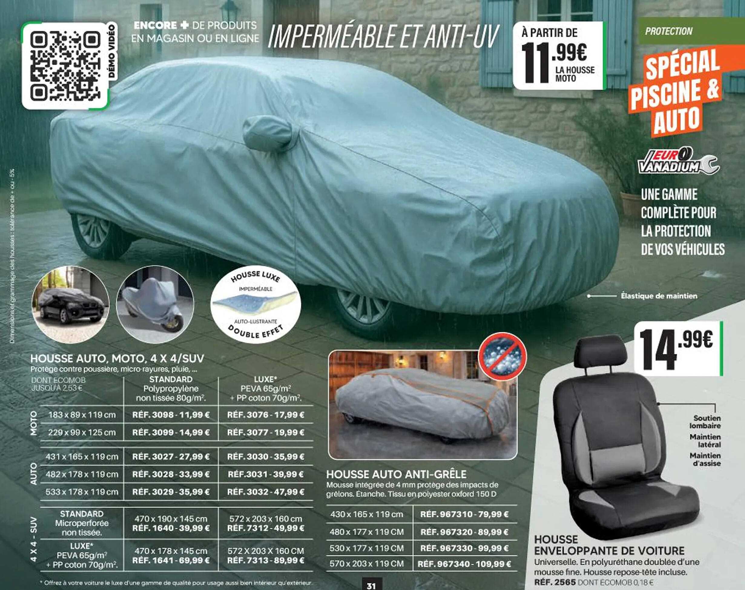 IMPERMÉABLE ET ANTI-UV