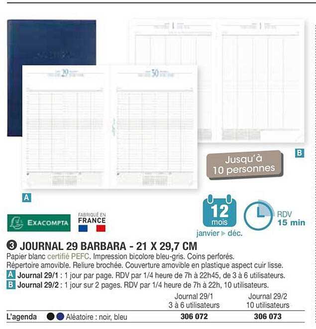 JOURNAL 29 BARBARA - 21 X 29,7 CM
