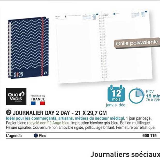 JOURNALIER DAY 2 DAY - 21 X 29,7 CM