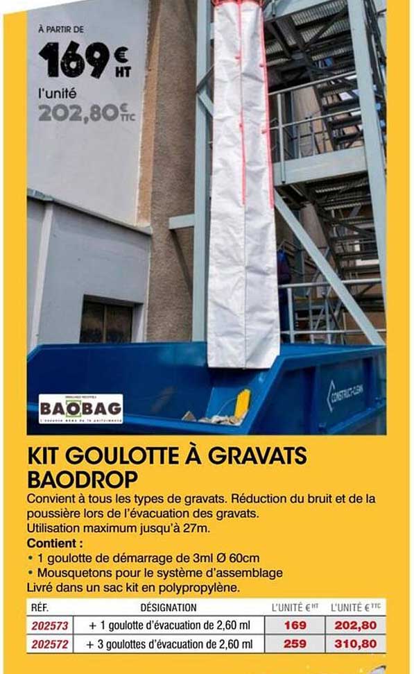 KIT GOULOTTE À GRAVATS BAODROP