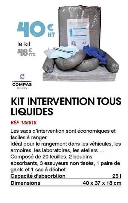 KIT INTERVENTION TOUS LIQUIDES