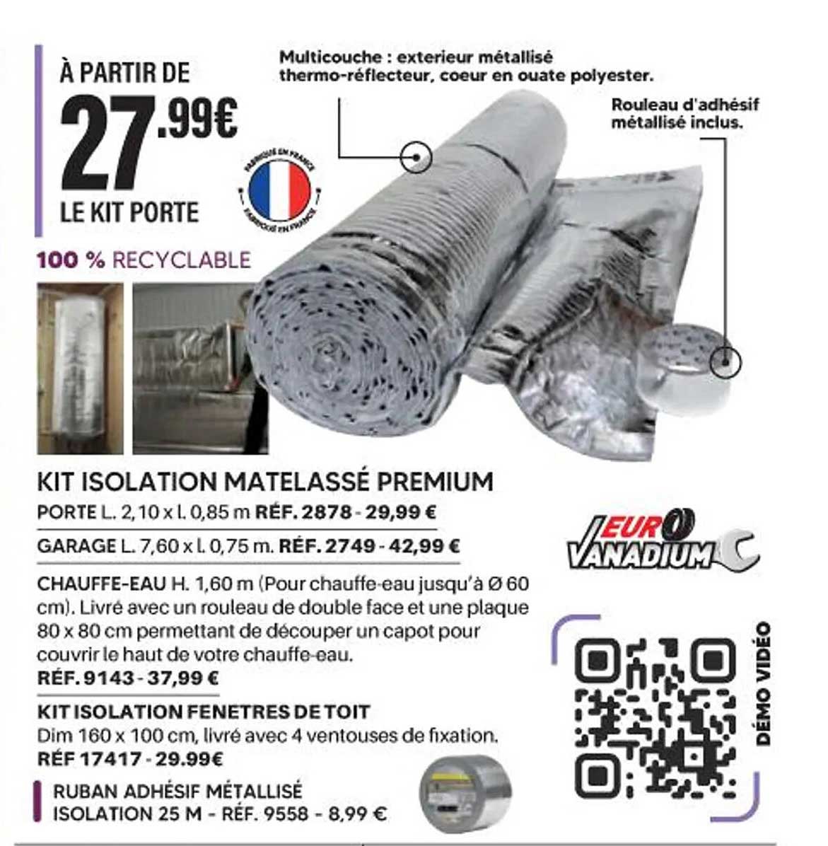 KIT ISOLATION MATELASSÉ PREMIUM