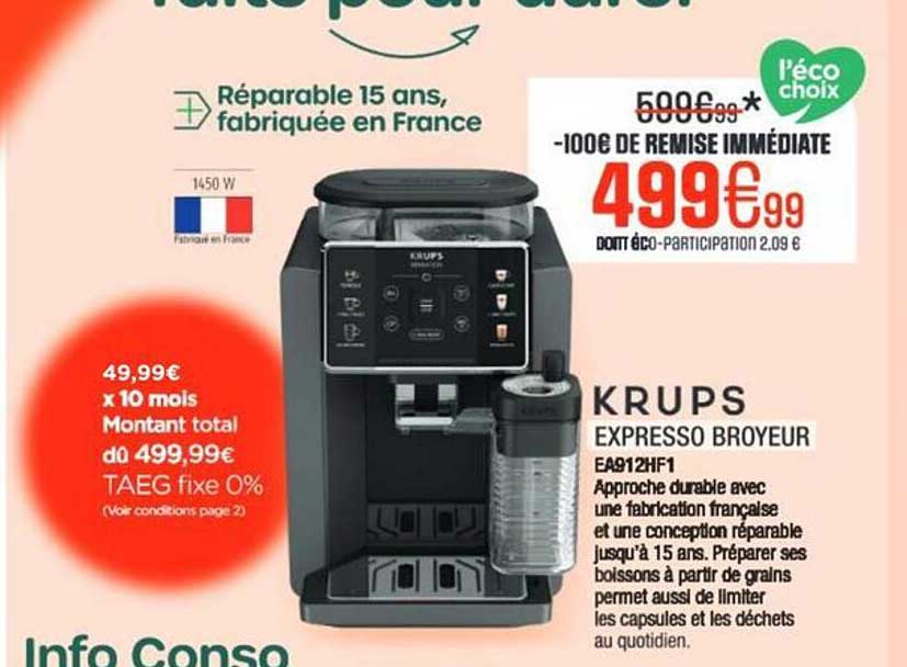 KRUPS EXPRESSO BROYEUR