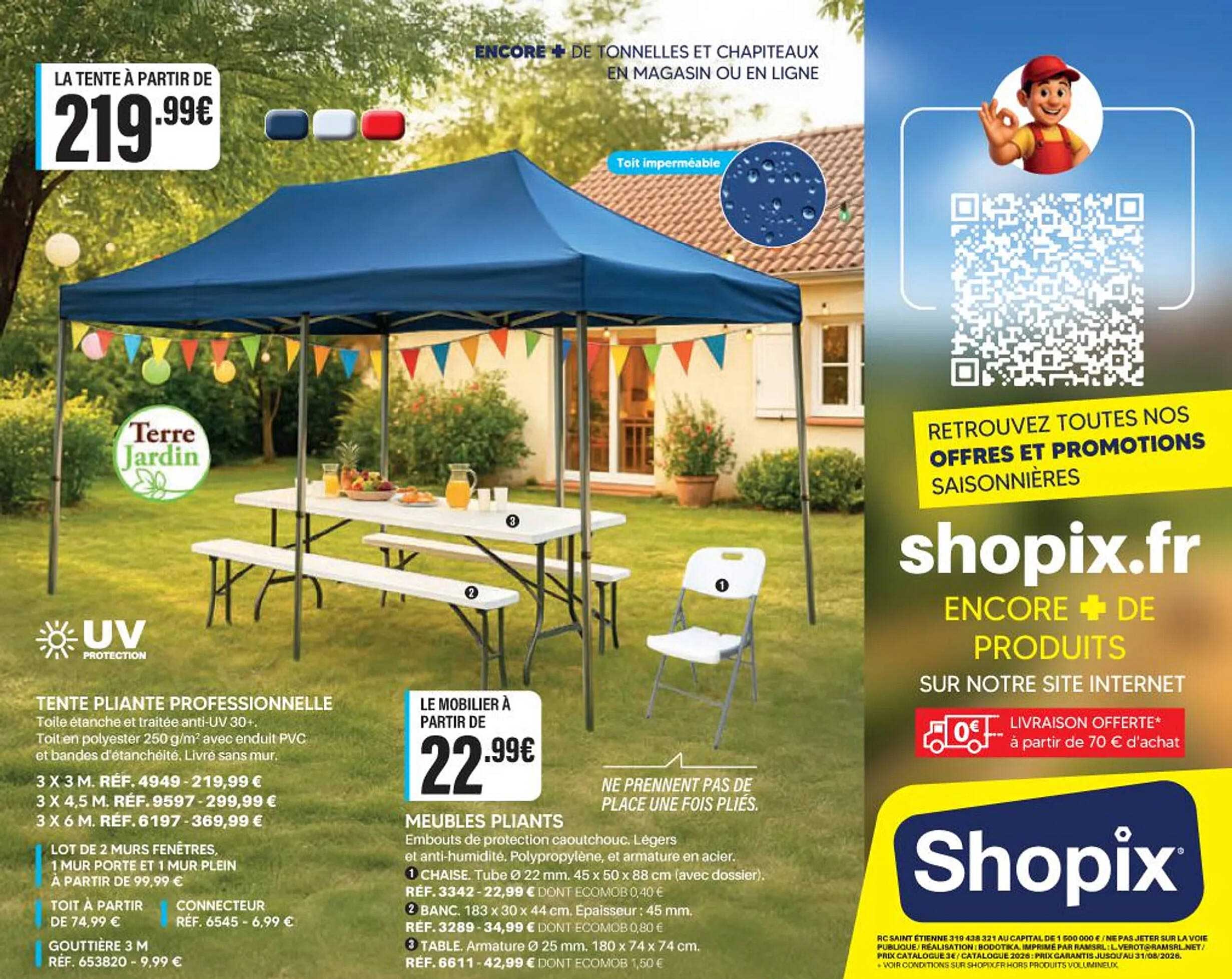 LA TENTE À PARTIR DE 219.99€
