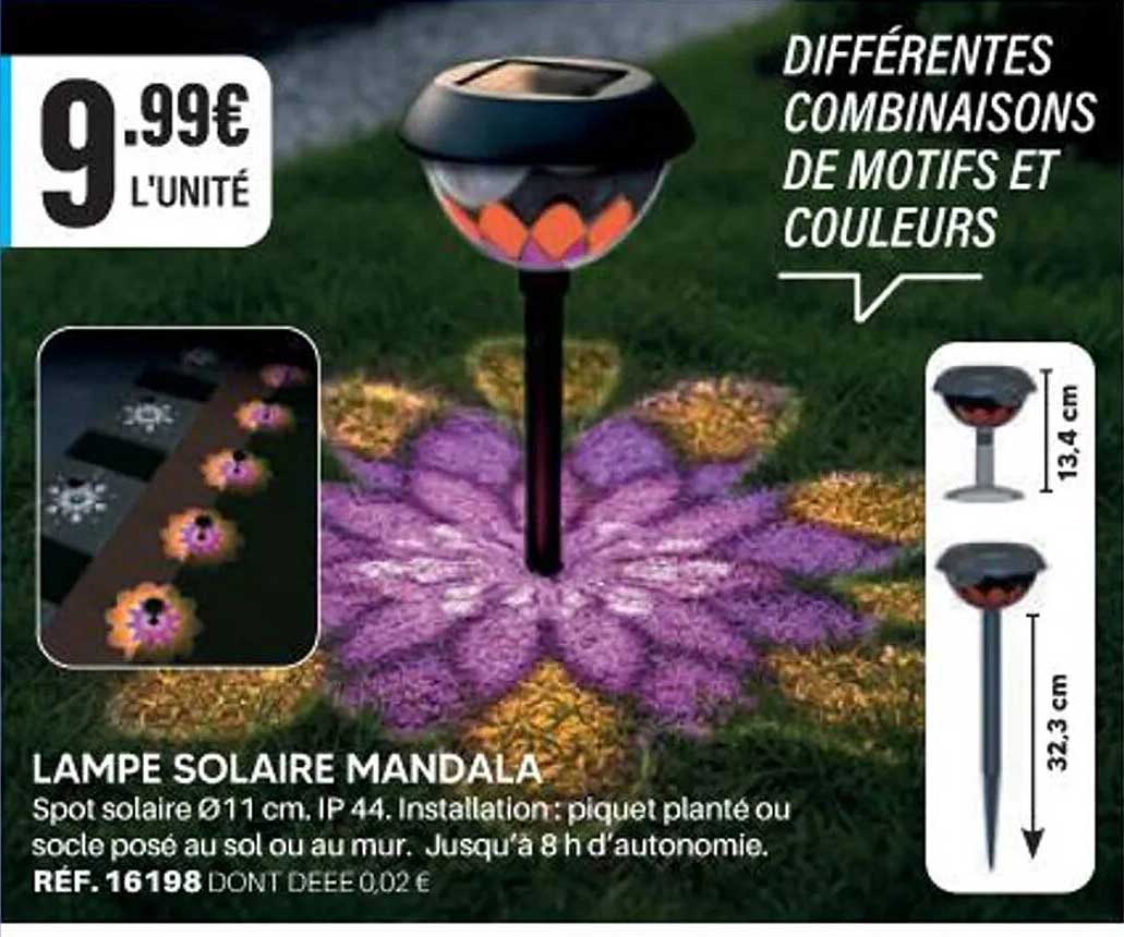 LAMPE SOLAIRE MANDALA