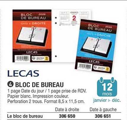 LECAS 4 BLOC DE BUREAU