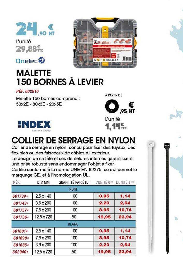 MALETTE 150 BORNES À LEVIER
