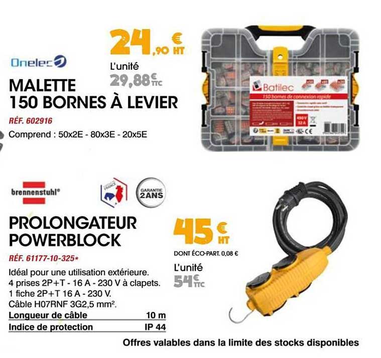 MALETTE 150 BORNES À LEVIER