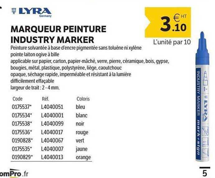 MARQUEUR PEINTURE INDUSTRY MARKER
