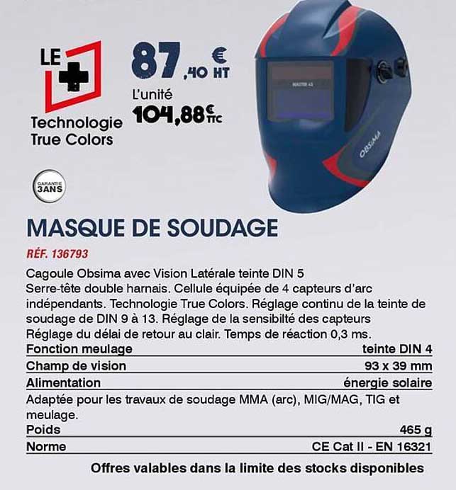 MASQUE DE SOUDAGE