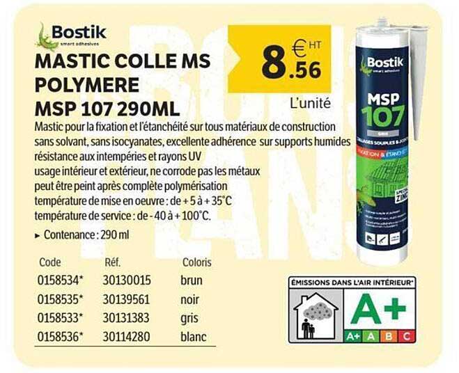 MASTIC COLLE MS POLYMERE MSP 107 290ML