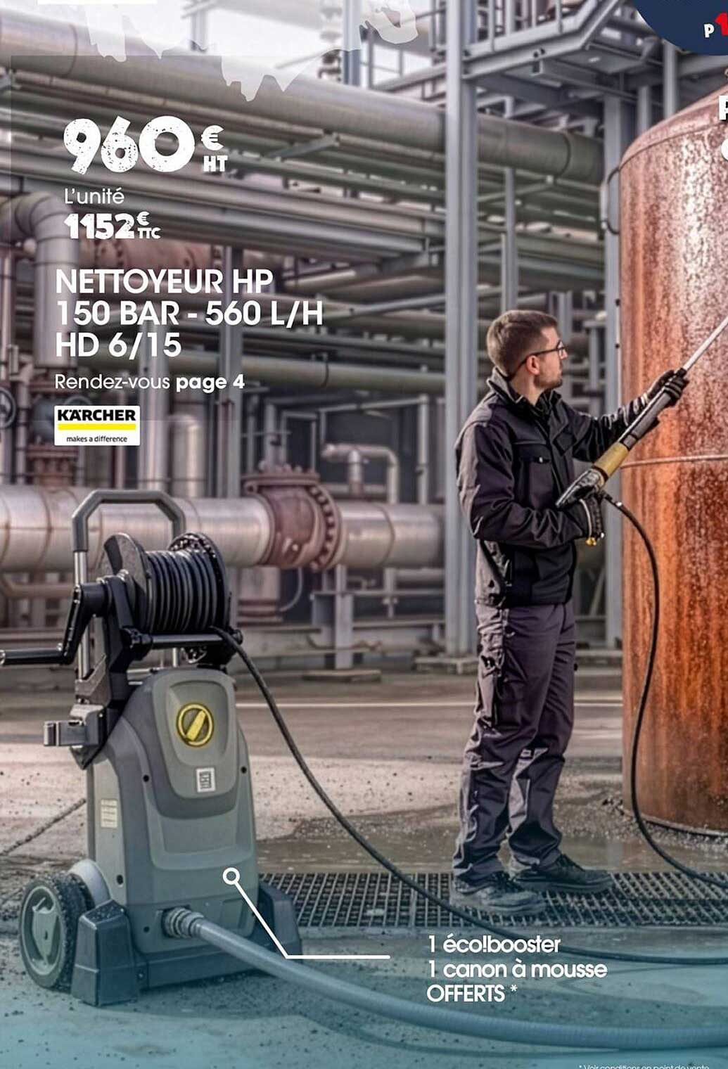 NETTOYEUR HP 150 BAR - 560 L/H HD 6/15
