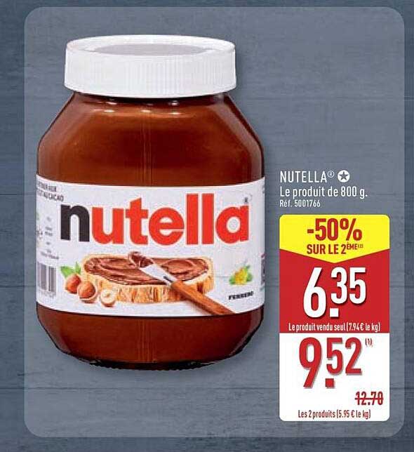 NUTELLA® Le produit de 800 g. Ref. 5001766