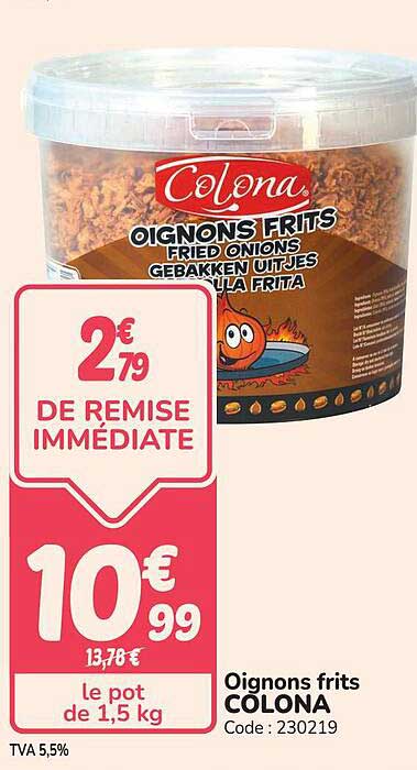 Oignons frits COLONA