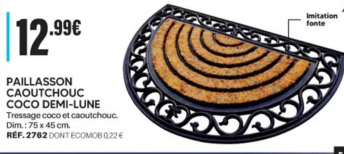 PAILLASSON CAOUTCHOUC COCO DEMI-LUNE