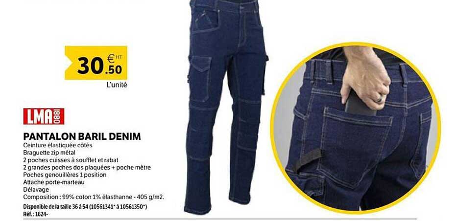 PANTALON BARIL DENIM
