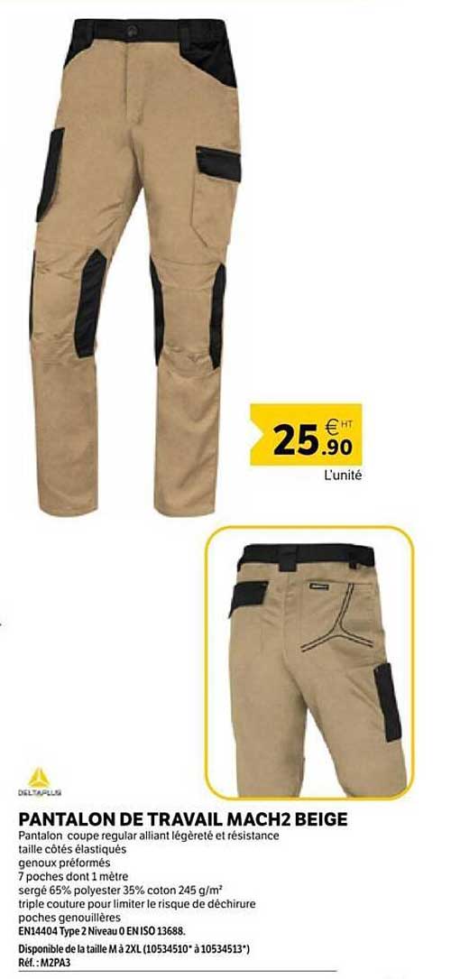 PANTALON DE TRAVAIL MACH2 BEIGE
