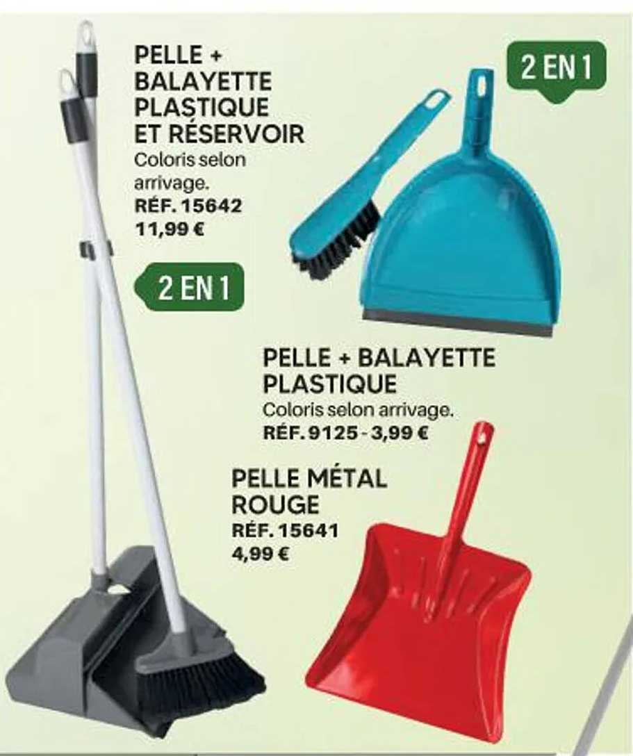PELLE + BALAYETTE PLASTIQUE ET RÉSERVOIR