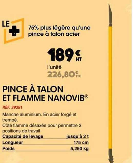 PINCE À TALON ET FLAMME NANOVIB®