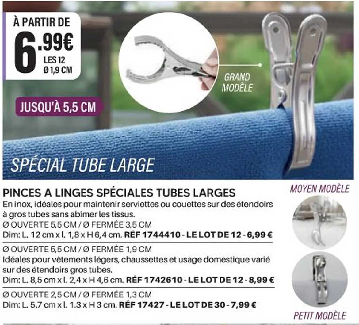 PINCES A LINGES SPÉCIALES TUBES LARGES