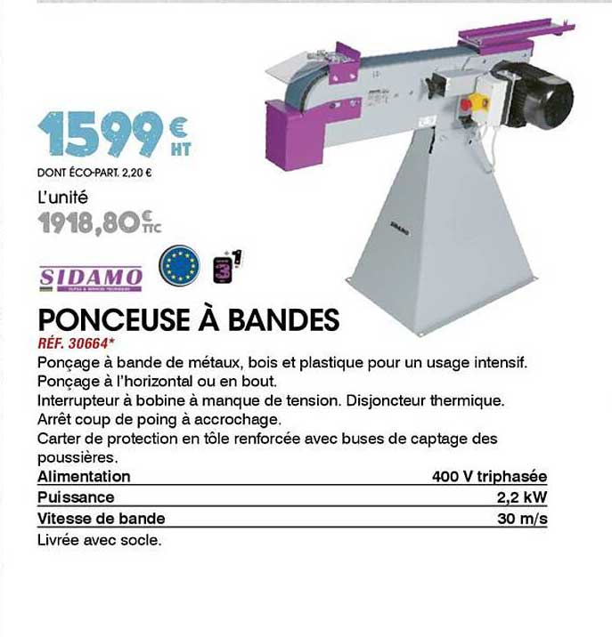 PONCEUSE À BANDES