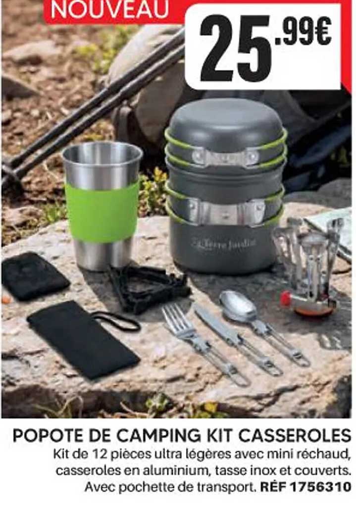 POPOTE DE CAMPING KIT CASSEROLES