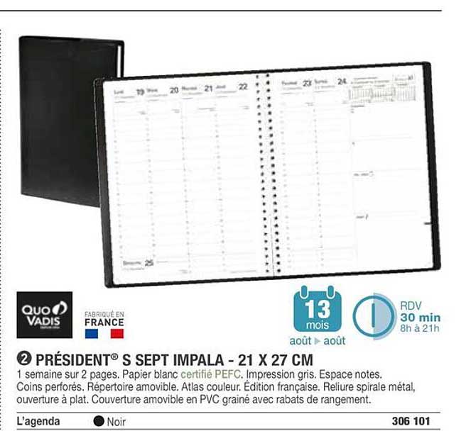 PRÉSIDENT® S SEPT IMPALA - 21 X 27 CM