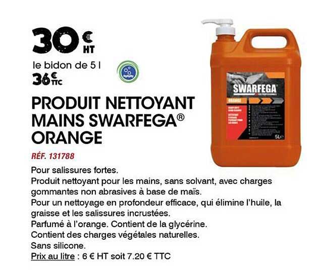 PRODUIT NETTOYANT MAINS SWARFEGA® ORANGE